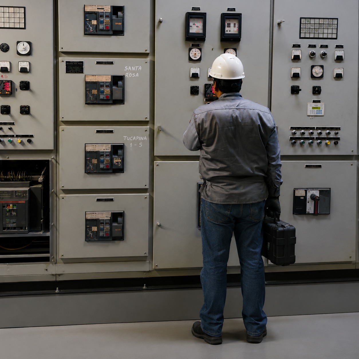Inspecci&oacute;n t&eacute;cnica frente a tableros el&eacute;ctricos industriales